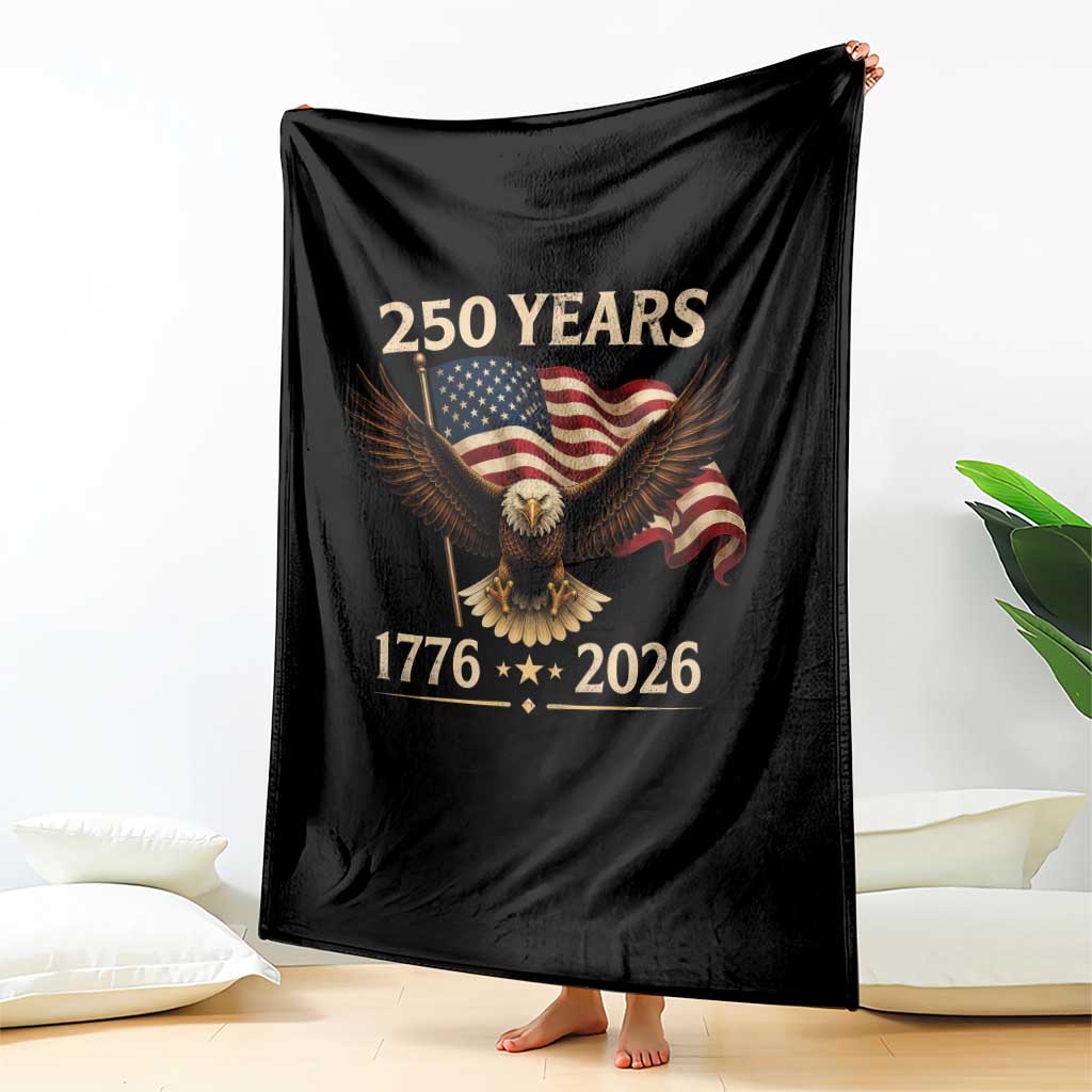 250 Anniversary USA Patriotic Eagle Throw Blanket 250th 4th Of July 1776 2026 Flag TS10 Print Your Wear