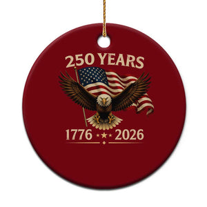250 Anniversary USA Patriotic Eagle Ceramic Ornament 250th 4th Of July 1776 2026 Flag TS10 1pc Red Print Your Wear