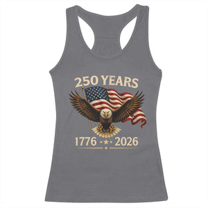 250 Anniversary USA Patriotic Eagle Racerback Tank Top 250th 4th Of July 1776 2026 Flag TS10 Charcoal Print Your Wear