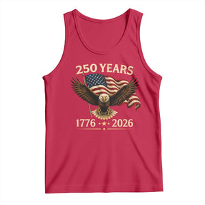 250 Anniversary USA Patriotic Eagle Tank Top 250th 4th Of July 1776 2026 Flag TS10 Red Print Your Wear