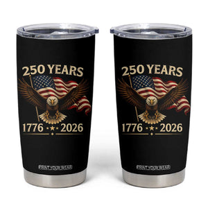 250 Anniversary USA Patriotic Eagle Tumbler Cup 250th 4th Of July 1776 2026 Flag TS10 Black Print Your Wear