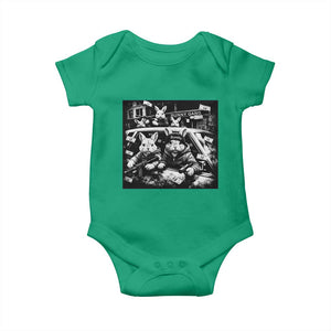 Funny Bunny Gang Baby Onesie Vintage Rabbit Meme TS10 Irish Green Print Your Wear