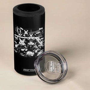 Funny Bunny Gang 4 in 1 Can Cooler Tumbler Vintage Rabbit Meme TS10 Print Your Wear