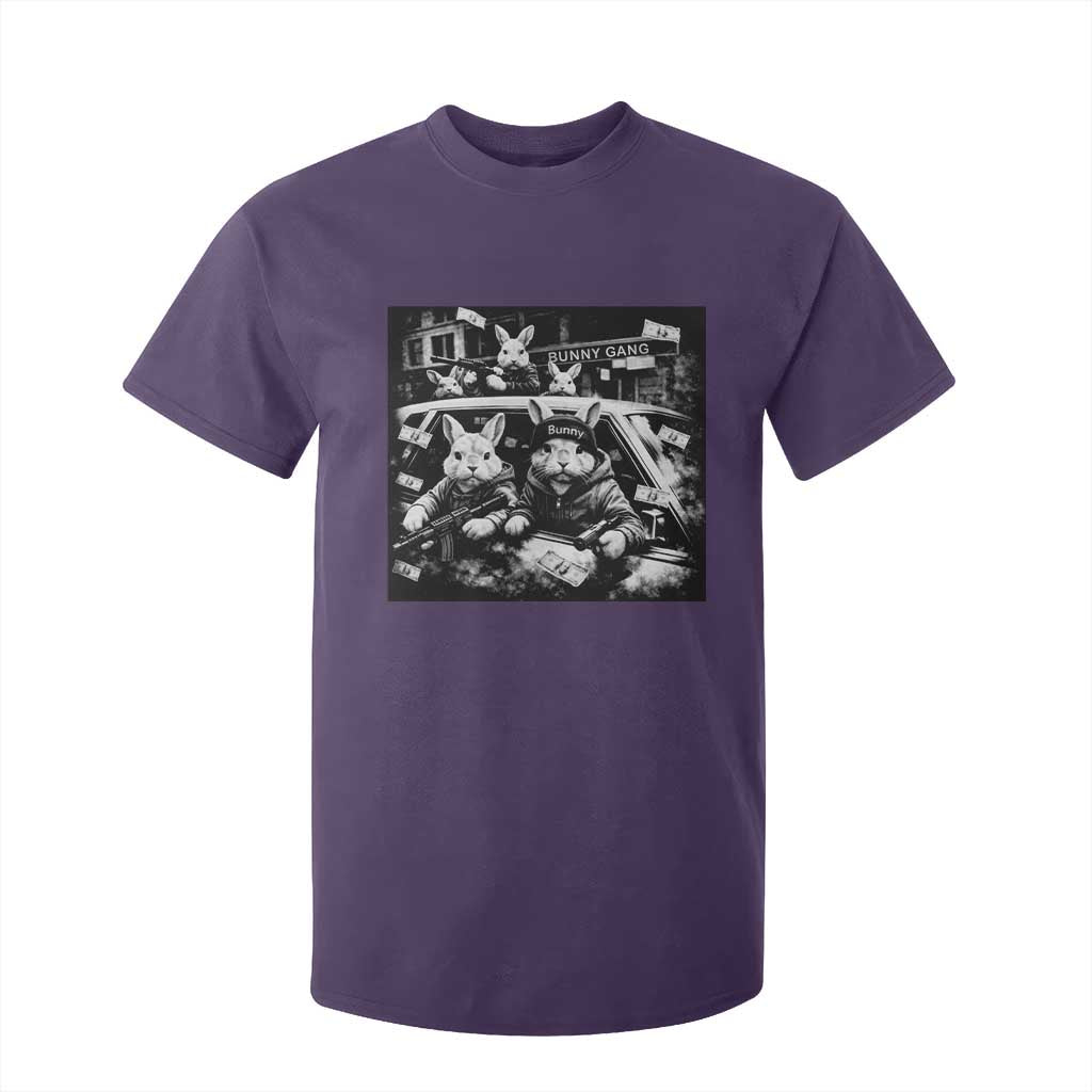 Funny Bunny Gang T Shirt For Kid Vintage Rabbit Meme TS10 Purple Print Your Wear