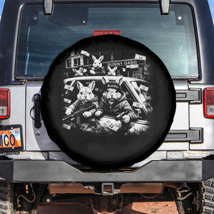 Funny Bunny Gang Spare Tire Cover Vintage Rabbit Meme TS10 No hole Black Print Your Wear