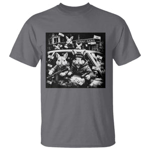 Funny Bunny Gang T Shirt Vintage Rabbit Meme TS10 Charcoal Print Your Wear