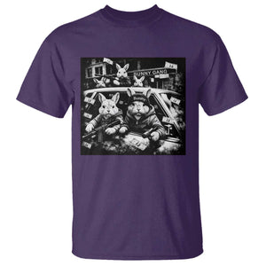 Funny Bunny Gang T Shirt Vintage Rabbit Meme TS10 Purple Print Your Wear