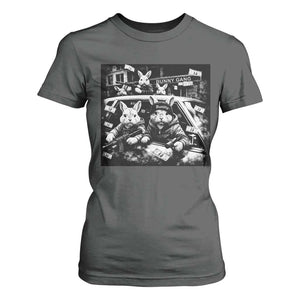 Funny Bunny Gang T Shirt For Women Vintage Rabbit Meme TS10 Dark Heather Print Your Wear