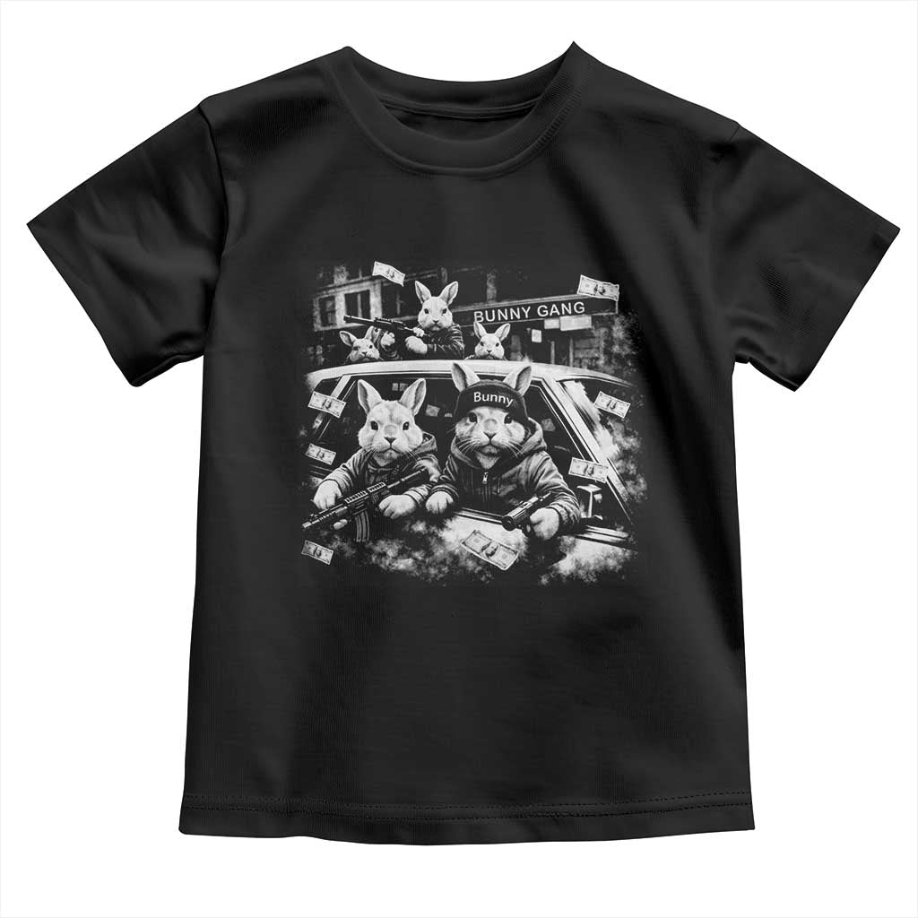 Funny Bunny Gang Toddler T Shirt Vintage Rabbit Meme TS10 Black Print Your Wear