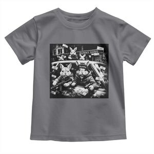 Funny Bunny Gang Toddler T Shirt Vintage Rabbit Meme TS10 Charcoal Print Your Wear