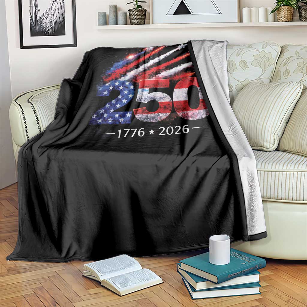 250th Anniversary USA Throw Blanket Patriotic 250 Years American 4th July 1776 2026 TS10 Print Your Wear
