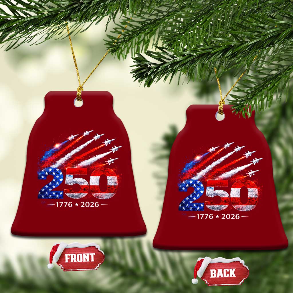 250th Anniversary USA Ceramic Ornament Patriotic 250 Years American 4th July 1776 2026 TS10 Print Your Wear