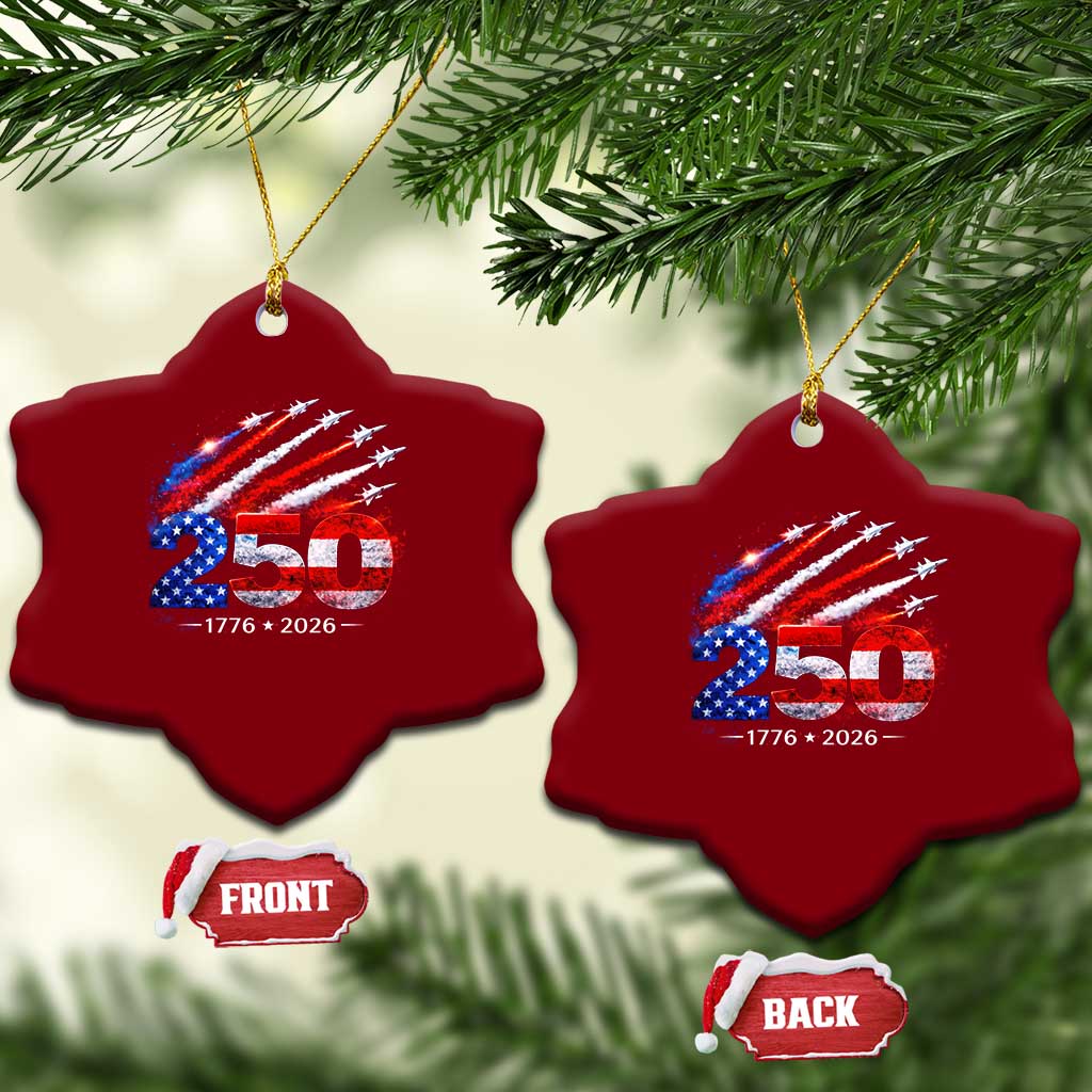 250th Anniversary USA Ceramic Ornament Patriotic 250 Years American 4th July 1776 2026 TS10 Print Your Wear