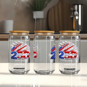 250th Anniversary USA Glass Can Patriotic 250 Years American 4th July 1776 2026 TS10 Print Your Wear
