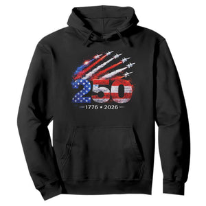 250th Anniversary USA Hoodie Patriotic 250 Years American 4th July 1776 2026 TS10 Black Print Your Wear