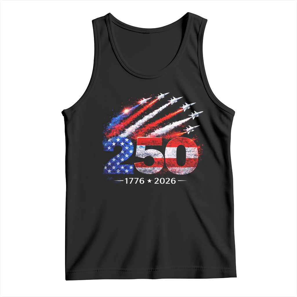 250th Anniversary USA Tank Top Patriotic 250 Years American 4th July 1776 2026 TS10 Black Print Your Wear