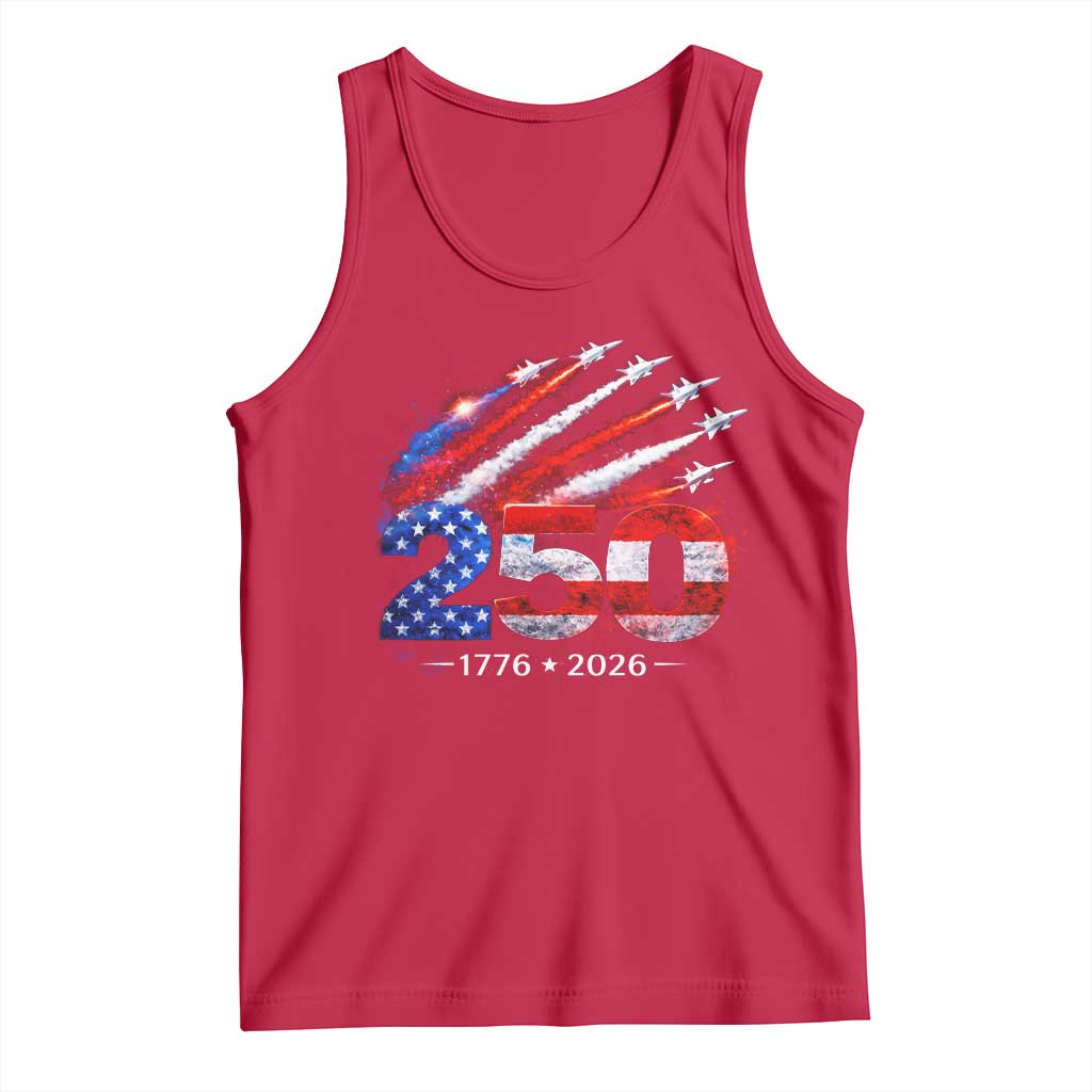250th Anniversary USA Tank Top Patriotic 250 Years American 4th July 1776 2026 TS10 Red Print Your Wear