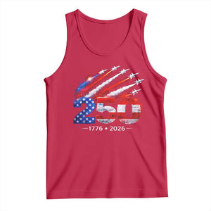 250th Anniversary USA Tank Top Patriotic 250 Years American 4th July 1776 2026 TS10 Red Print Your Wear