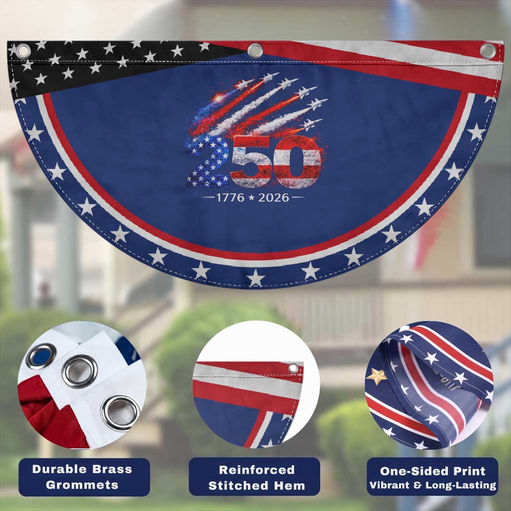 250th Anniversary USA Patriotic Fan Flag 250 Years American 4th July 1776 2026
