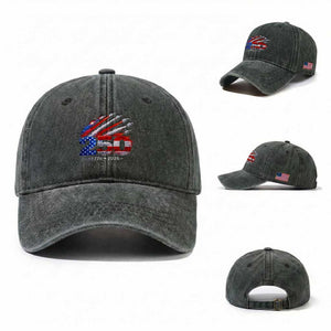 250th Anniversary USA Washed Cotton Baseball Cap Patriotic 250 Years American 4th July 1776 2026 TS10 Washed Cap Universal Fit Dark Green Print Your Wear