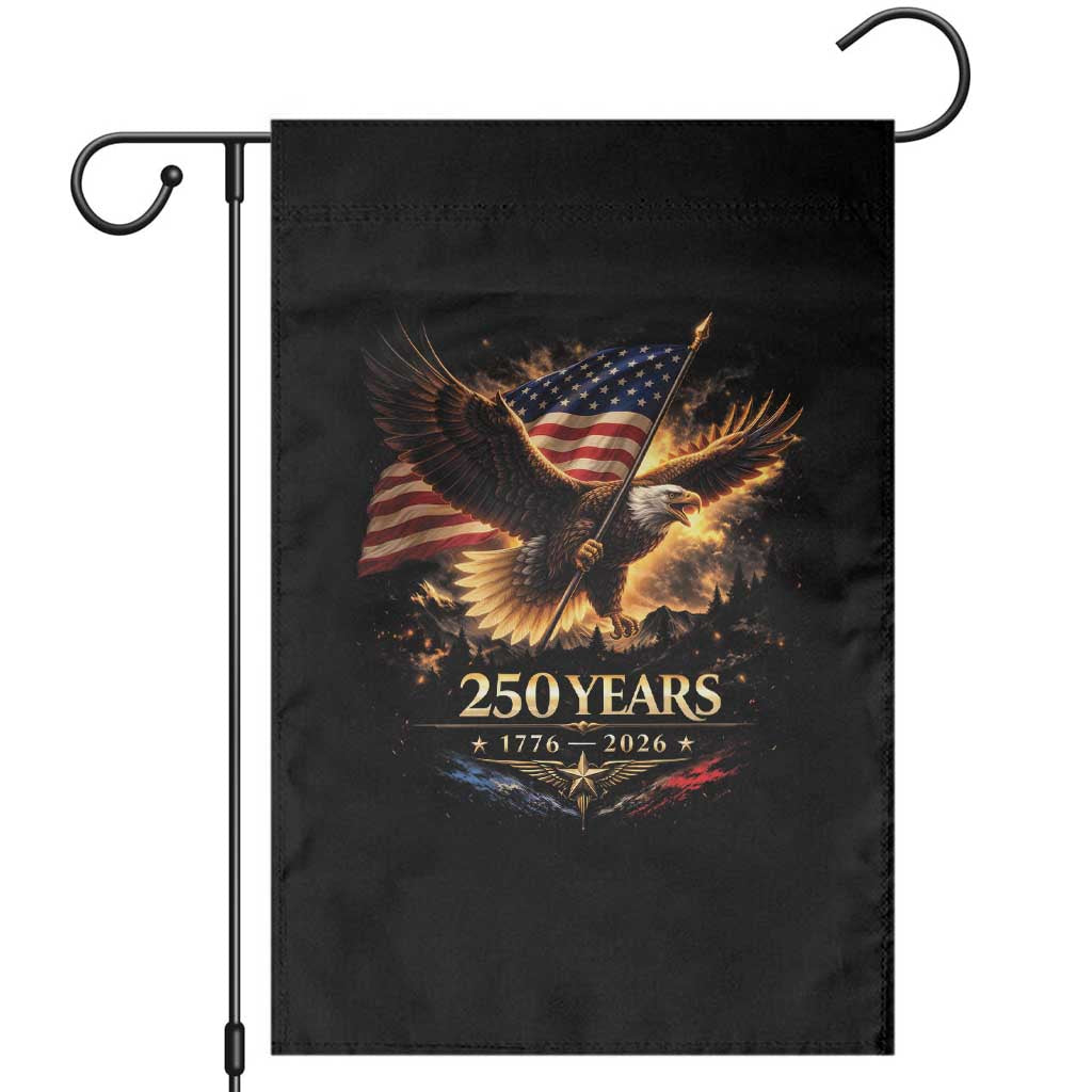 Eagle 250 Anniversary Usa Garden Flag 1776 2026 Patriotic 4th Of July 250 Year American Flag TS10 Black Print Your Wear