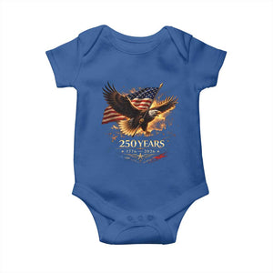 Eagle 250 Anniversary Usa Baby Onesie 1776 2026 Patriotic 4th Of July 250 Year American Flag TS10 Royal Blue Print Your Wear