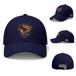 Eagle 250 Anniversary Usa Baseball Cap 1776 2026 Patriotic 4th Of July 250 Year American Flag TS10 Baseball Cap Universal Fit Dark Blue Print Your Wear