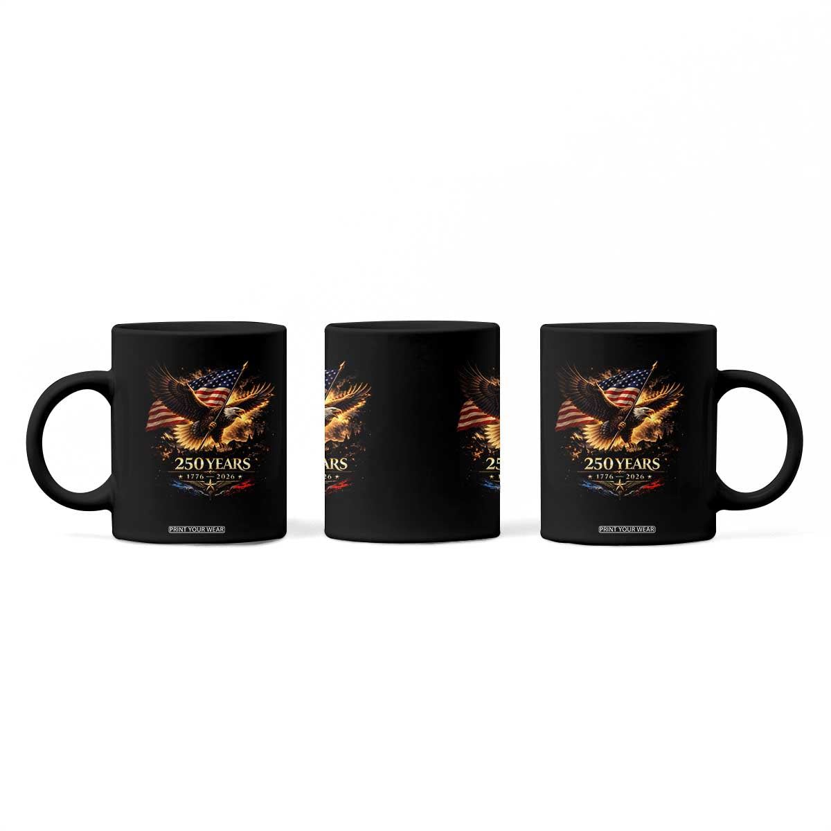 Eagle 250 Anniversary Usa Coffee Mug 1776 2026 Patriotic 4th Of July 250 Year American Flag TS10 Print Your Wear