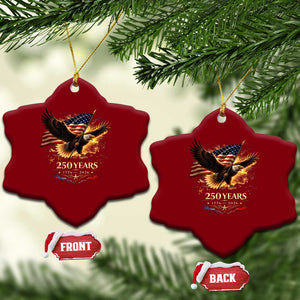 Eagle 250 Anniversary Usa Ceramic Ornament 1776 2026 Patriotic 4th Of July 250 Year American Flag TS10 Print Your Wear
