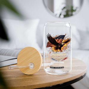 Eagle 250 Anniversary Usa Glass Can 1776 2026 Patriotic 4th Of July 250 Year American Flag TS10 Print Your Wear
