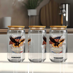Eagle 250 Anniversary Usa Glass Can 1776 2026 Patriotic 4th Of July 250 Year American Flag TS10 Print Your Wear
