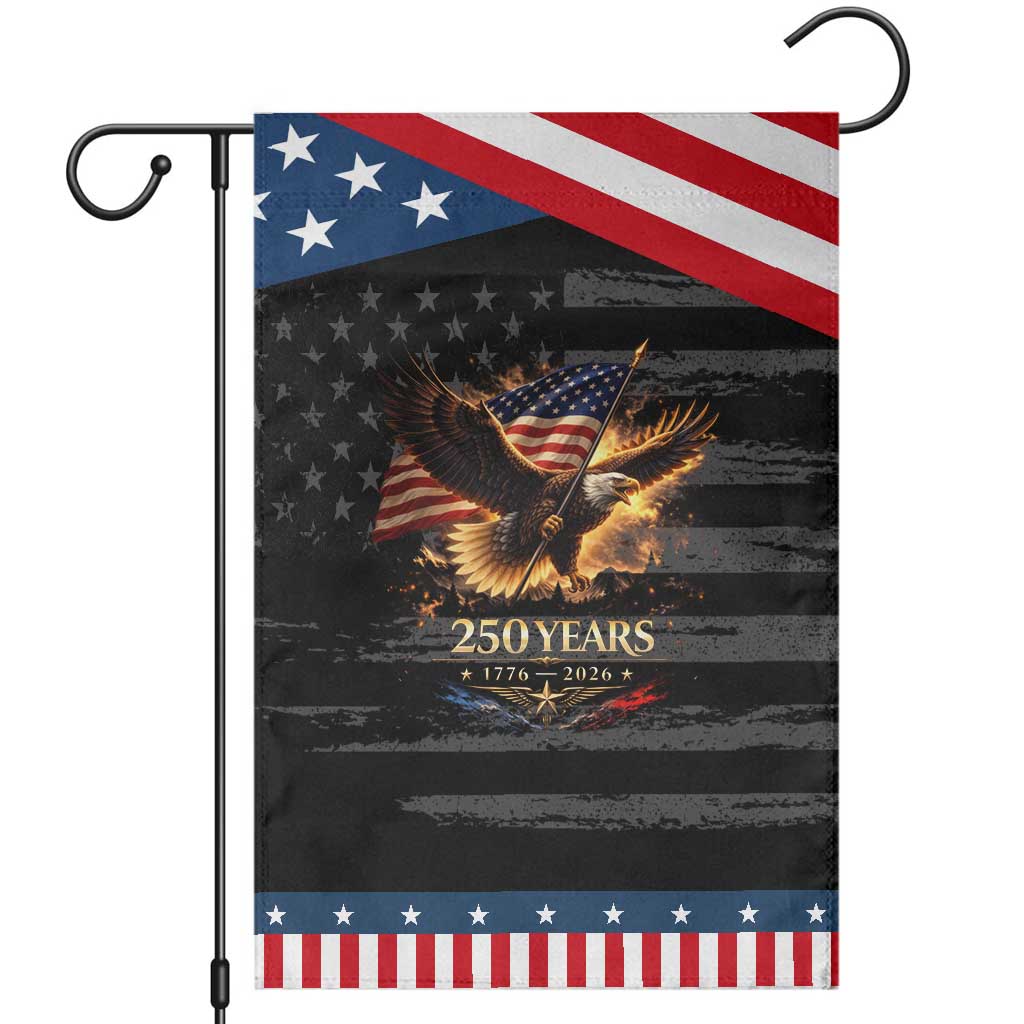 Eagle 250 Anniversary Usa Patriotic Garden Flag 1776 2026 Patriotic 4th Of July 250 Year American Flag TS10 Distressed Black Blue Print Your Wear