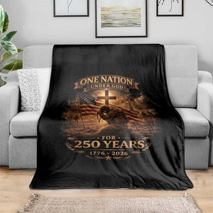 Blessings 250 Years America Throw Blanket Christian Patriotic One Nation Under God US Flag TS10 Print Your Wear
