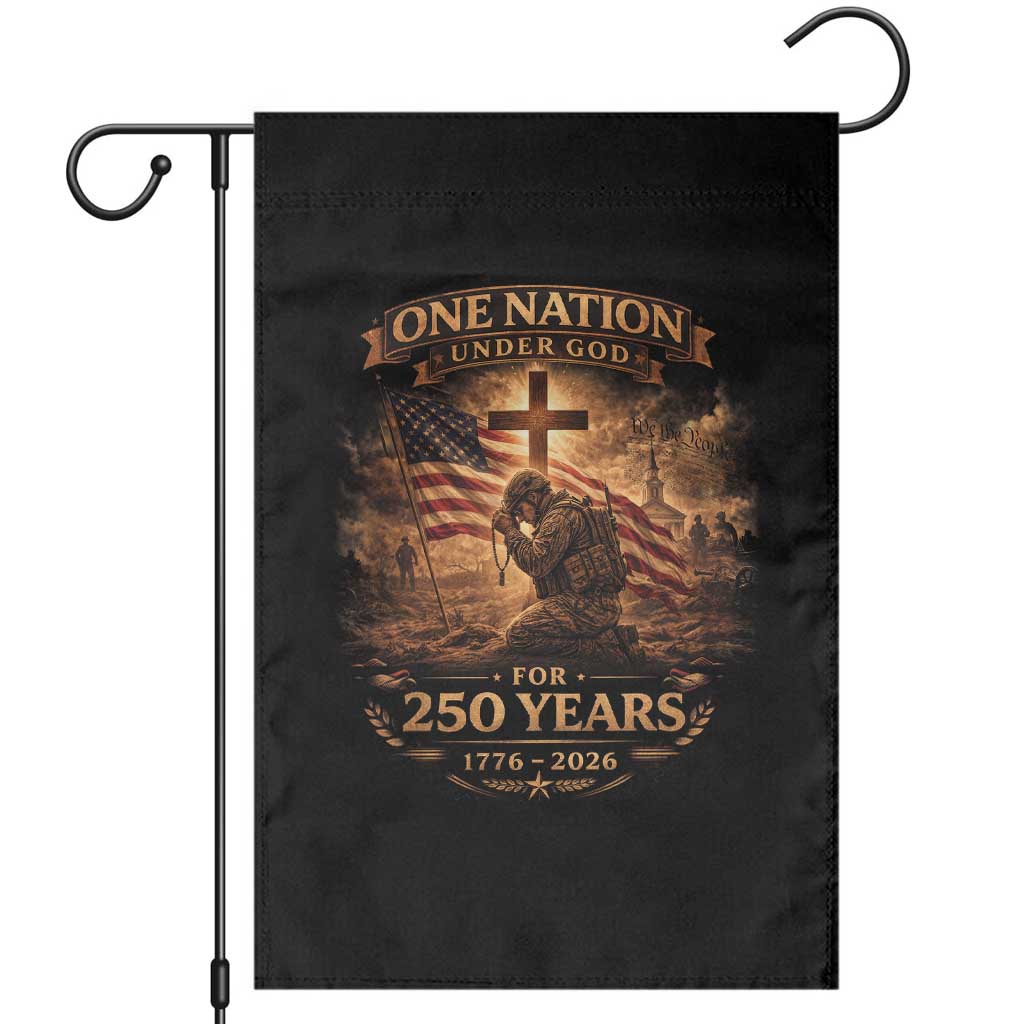 Blessings 250 Years America Garden Flag Christian Patriotic One Nation Under God US Flag TS10 Black Print Your Wear