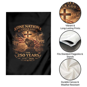 Blessings 250 Years America Garden Flag Christian Patriotic One Nation Under God US Flag TS10 Print Your Wear