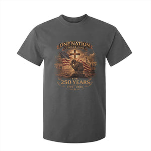 Blessings 250 Years America T Shirt For Kid Christian Patriotic One Nation Under God US Flag TS10 Dark Heather Print Your Wear