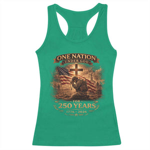 Blessings 250 Years America Racerback Tank Top Christian Patriotic One Nation Under God US Flag TS10 Irish Green Print Your Wear