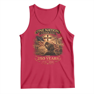 Blessings 250 Years America Tank Top Christian Patriotic One Nation Under God US Flag TS10 Red Print Your Wear