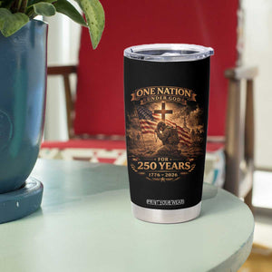 Blessings 250 Years America Tumbler Cup Christian Patriotic One Nation Under God US Flag TS10 Print Your Wear