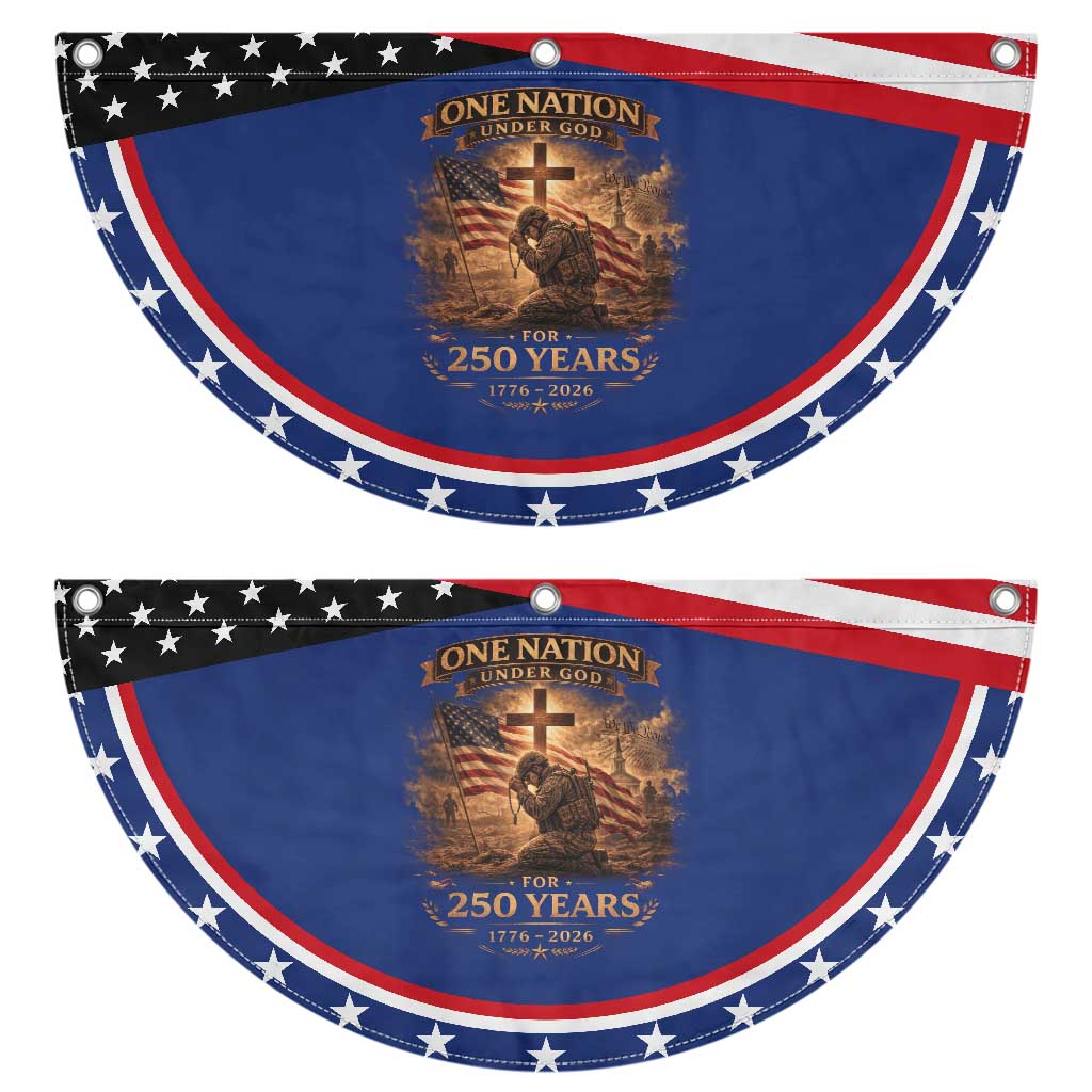 Blessings 250 Years America Patriotic Fan Flag Christian One Nation Under God US Flag