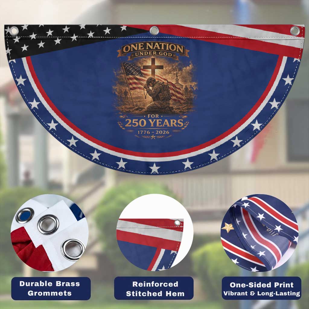 Blessings 250 Years America Patriotic Fan Flag Christian One Nation Under God US Flag