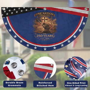 Blessings 250 Years America Patriotic Fan Flag Christian One Nation Under God US Flag