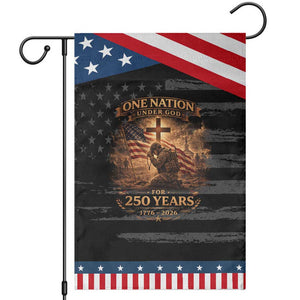 Blessings 250 Years America Garden Flag Christian Patriotic One Nation Under God US Flag TS10 Distressed Black Blue Print Your Wear