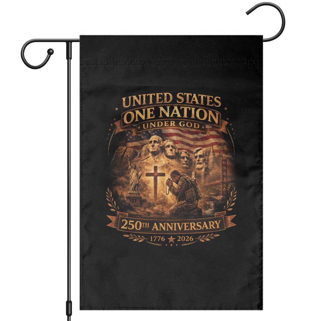 Blessings 250 Years America Garden Flag Christian Patriotic One Nation Under God Founding Fathers TS10 Black Print Your Wear