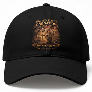 Blessings 250 Years America Baseball Cap Christian Patriotic One Nation Under God Founding Fathers TS10 Print Your Wear
