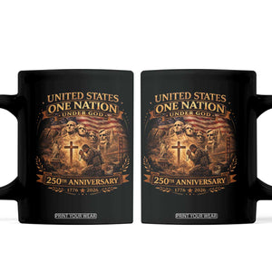 Blessings 250 Years America Coffee Mug Christian Patriotic One Nation Under God Founding Fathers TS10 Black Print Your Wear