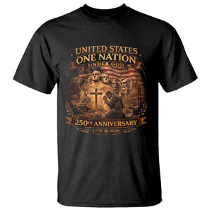 Blessings 250 Years America T Shirt Christian Patriotic One Nation Under God Founding Fathers TS10 Black Print Your Wear