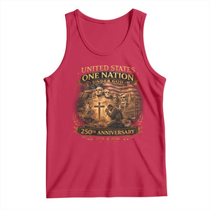 Blessings 250 Years America Tank Top Christian Patriotic One Nation Under God Founding Fathers TS10 Red Print Your Wear