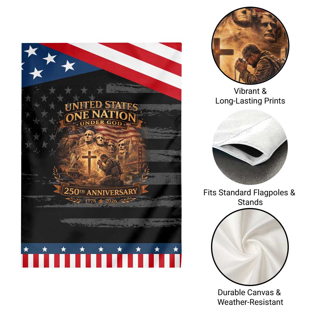 Blessings 250 Years America Garden Flag Christian Patriotic One Nation Under God Founding Fathers TS10 Print Your Wear