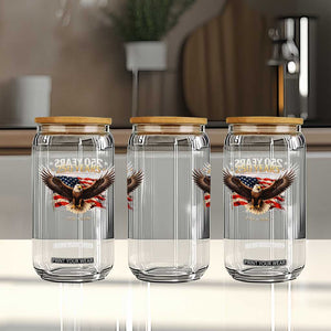 250 Years USA Glass Can Patriotic Eagle America Flag 250th Anniversary 1776 2026 TS10 Print Your Wear